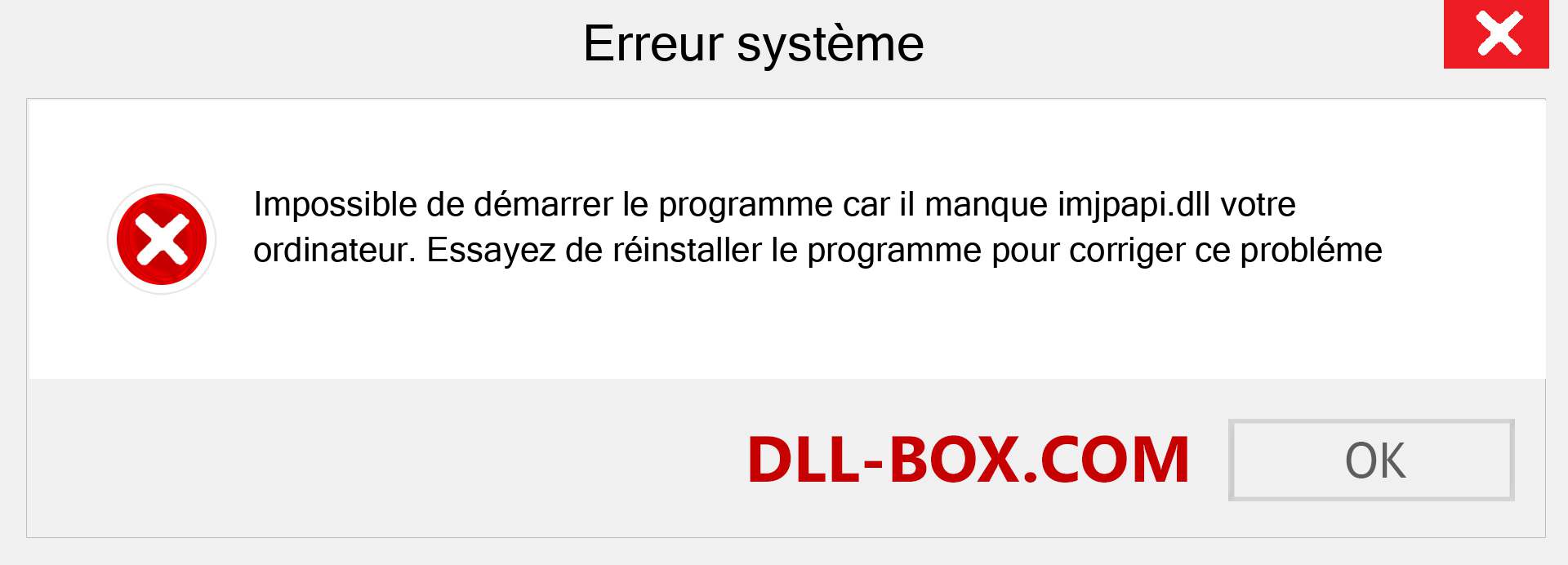 Le fichier imjpapi.dll est manquant ?. Télécharger pour Windows 7, 8, 10 - Correction de l'erreur manquante imjpapi dll sur Windows, photos, images